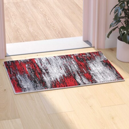 Flash Furniture Red 2' x 3' Abstract Design Accent Area Rug ACD-RGTRZ863-23-RD-GG